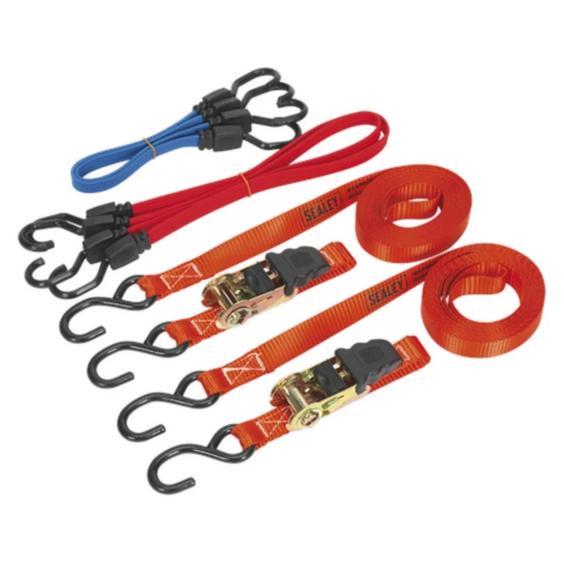 Sealey Tie Down & Bungee Cord Set 6pc